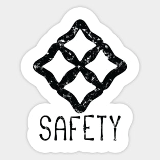 Africa Sankofa Adinkra Symbol "Safety" Black. Sticker